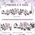 thumbnail image 2 of norband Metal Flower Wall Decor Vintage Spring Metal Flower Wrought Iron Scroll Sculpture 15.7''x3.7'' Farmhouse Leaf Wall Decor with Nails for Summer Bedroom Kitchen Indoor Outdoor(Purple), 2 of 12