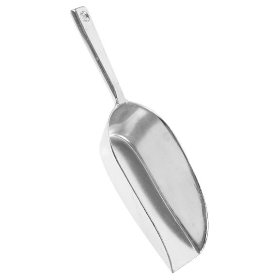 KALLORY Metal Grain Scoop Silver 1Pack 7.2In