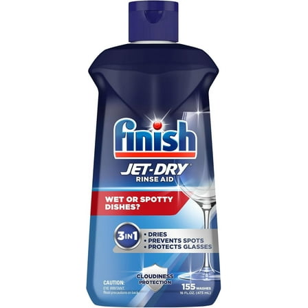 Finish Jet-Dry Liquid Rinse Aid, Dishwasher Rinse and Drying Agent, 23 fl oz, Packaging may vary ( Pack of 1 )