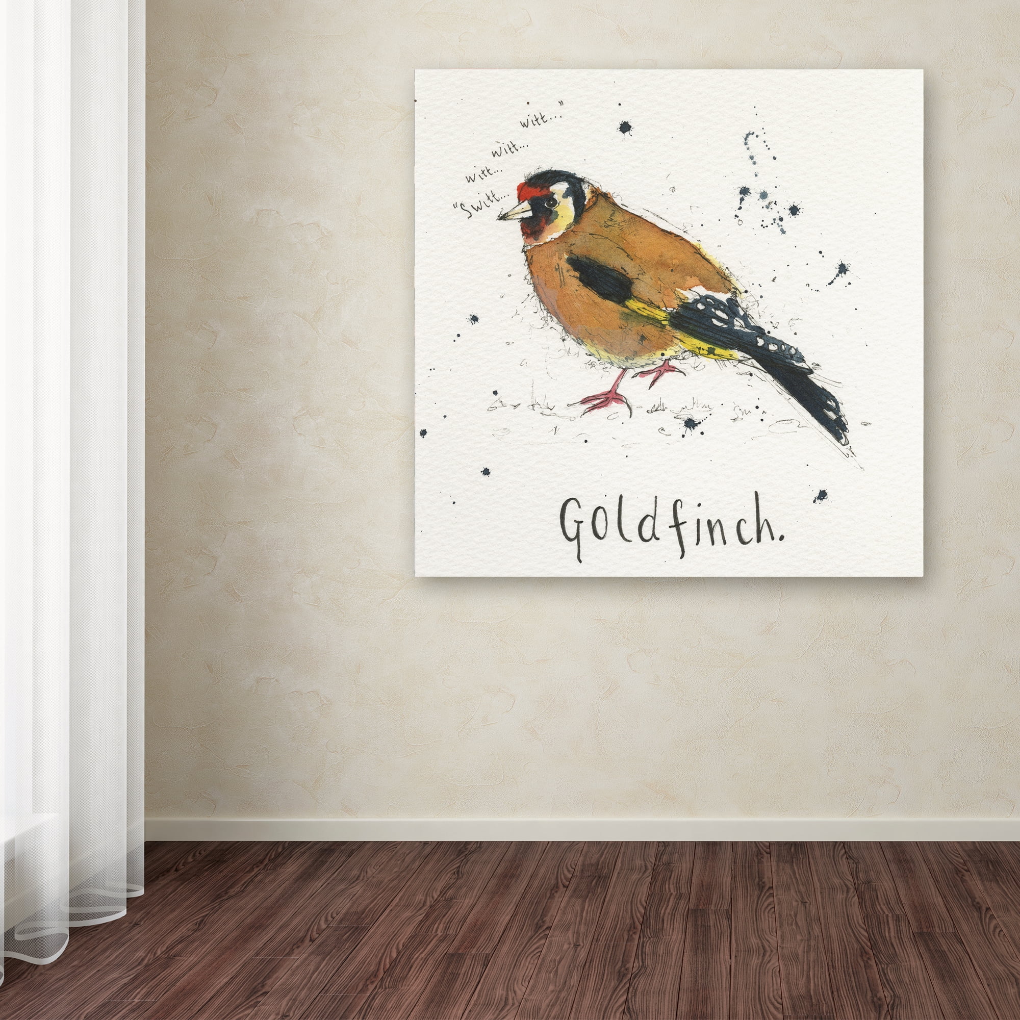 Trademark Fine Art 'Goldfinch' Canvas Art by Michelle Campbell