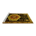 thumbnail image 2 of Ahgly Company Machine Washable Indoor Round Persian Yellow Traditional Area Rugs, 3' Round, 2 of 4