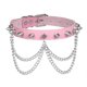 thumbnail image 5 of Gargantilla con pinchos para mujer y hombre, estilo punk rock emo, de cuero negro, con cadena y tachuelas, estilo gótico. Accesorios de joyería., 5 of 5