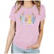 thumbnail image 1 of Mujeres Manga Corta de Verano Tops Día de San Valentín Impreso Cuello Redondo, Camisa de Moda Casual Blusa, 1 of 6
