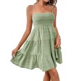 thumbnail image 2 of LYMAYTER Robe Nuisette Femme Bretelles Spaghetti Réglables Jupe Mini Confort Ample Robes pour Femmes, 2 of 7