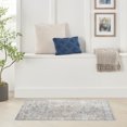thumbnail image 5 of 3' X 5' Denim Blue Oriental Power Loom Washable Area Rug, 5 of 5