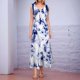 thumbnail image 1 of WILLBEST Vestido Largo Sin Mangas Con Cuello En V Y Estampado Floral Para Mujer, Elegante Vestido De Verano Para Ocasiones Informales Y Formales., 1 of 3