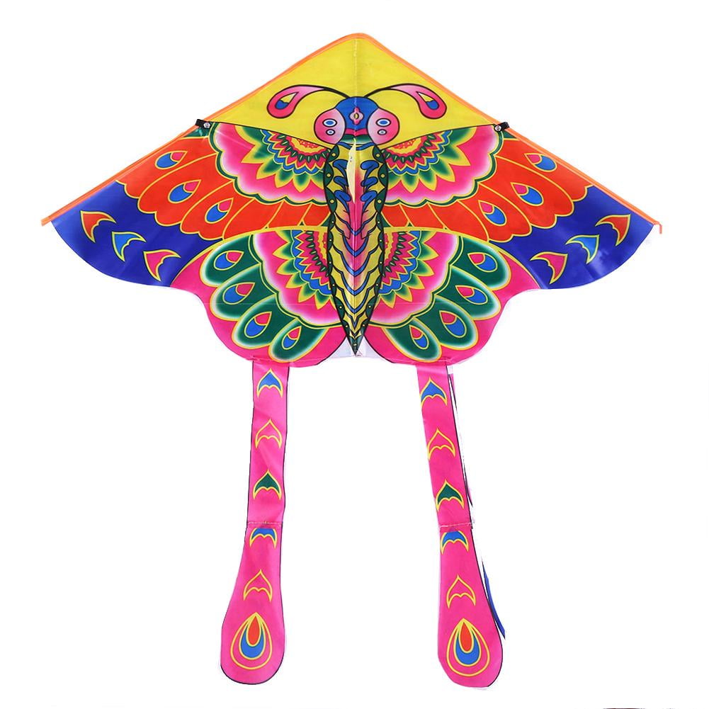 D 90x50cm Bright Cloth Colorful Butterfly Kite Outdoor Foldable Kites 