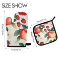 thumbnail image 2 of Yayeee Oven Mitts and Pot Holder Set of 2 Heat Resistant Kitchen Gloves Baking Hot Pad, Strawberry Pattern, 2 of 5