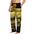 thumbnail image 6 of Naloa Yellow White-Lipped Pit Viper Pajama Pants Men, PJ Bottoms, Sleep & Lounge Pants-Small, 6 of 6