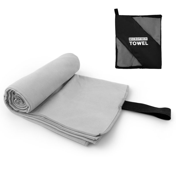 Toalla Yaozoon XL de microfibra de secado rápido, 80 x 178 cm, color gris