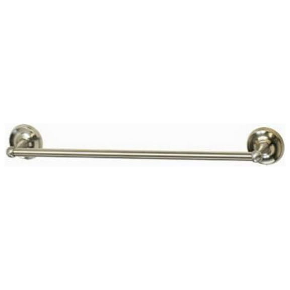 HomePointe 231184 Rounded Towel Bar, Brushed Nickel, 18-In. - Quantity 6