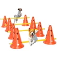 thumbnail image 1 of Dog Agility Hurdle Cone Set, Adjustable Obstacle Course Equipment, 1 of 10