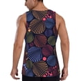 thumbnail image 3 of Fotbe Colorful Shells Pattern Men's Quick Dry Workout Tank Top Gym Muscle Tee Fitness Bodybuilding Sleeveless T Shirt Breathable Workout Shirt-Medium, 3 of 9