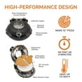 thumbnail image 6 of COOK WITH COLOR Pizza Oven, Electric Indoor Pizza Maker, Countertop Pizza Cooker, Black, 6 of 9
