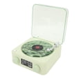 thumbnail image 1 of Retro Clock Speaker, Record Player BT Speaker Portable, Turntable Stereo Speaker with Soft Night Light,  Cute Record Player with Time and Battery Display Screen, 1 of 7