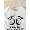 thumbnail image 6 of Mikrdoo Baby Boys Clothes Letter Graphics 3 Months Newborn Boys Finger Pattern Long Sleeve Romper 6 Months Baby Boys Casual Elastic Pants Hat 3Pcs Outfit Sets For Fall Winter Gray, 6 of 9