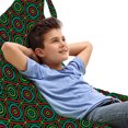thumbnail image 1 of Afghan Lounger Chair Bag, Colorful Rhombuses in Bullseye Circles and Checkered Squares Pattern Mosaic Motif, High Capacity Storage with Handle Container, Lounger Size, Multicolor, by Ambesonne, 1 of 5
