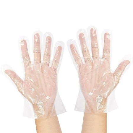 

500 Pcs Plastic Gloves Disposable - Food Prep Gloves Disposable Gloves Transparent for Food Service Cleaning One Size Fits Most