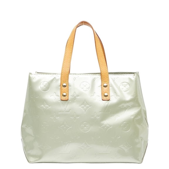 Pre-Owned Louis Vuitton Monogram Vernis Reed PM Handbag M91145 Green Silver Patent... (Good)
