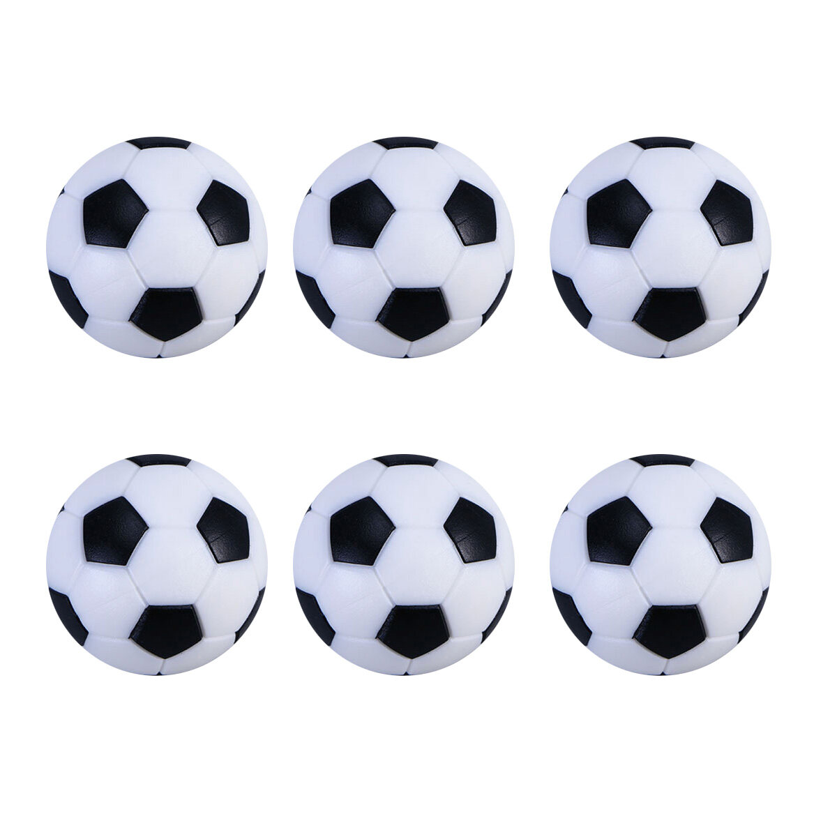 6PCS 32mm Table Football Balls Black/White Ball