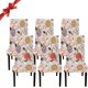 thumbnail image 1 of 6 Piezas Fundas Elásticas para Sillas de Comedor 6 Piezas, Fundas para Sillas Lavables Universales, Fundas para Sillas Fáciles de Limpiar para Decoración de Comedor de Hotel, Restaurante, Estilo Flor Rojo Verde, 1 of 5