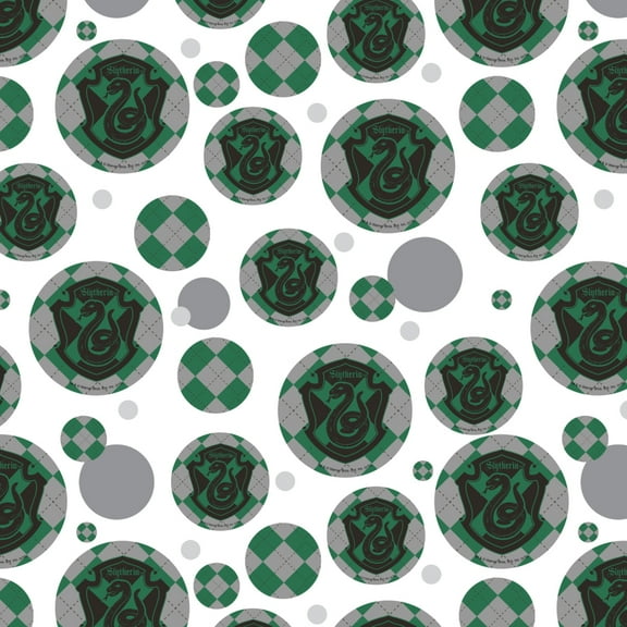 Harry Potter Slytherin Plaid Sigil Premium Gift Wrap Wrapping Paper Roll