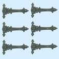 thumbnail image 2 of Renovators Supply Black Wrought Iron Strap Hinge 7 in Southern Charm Style Spear Tip Flush Mount Heavy Duty Strap Gate and Door Hinges w/Hardware Pack of 6, 2 of 8
