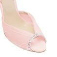 thumbnail image 3 of XYD Women Peep Toe Sandals Delicate Pleated Mesh Stiletto Heels Crystal Studs Elegant Evening Event Shoes Size 7 Pink, 3 of 4