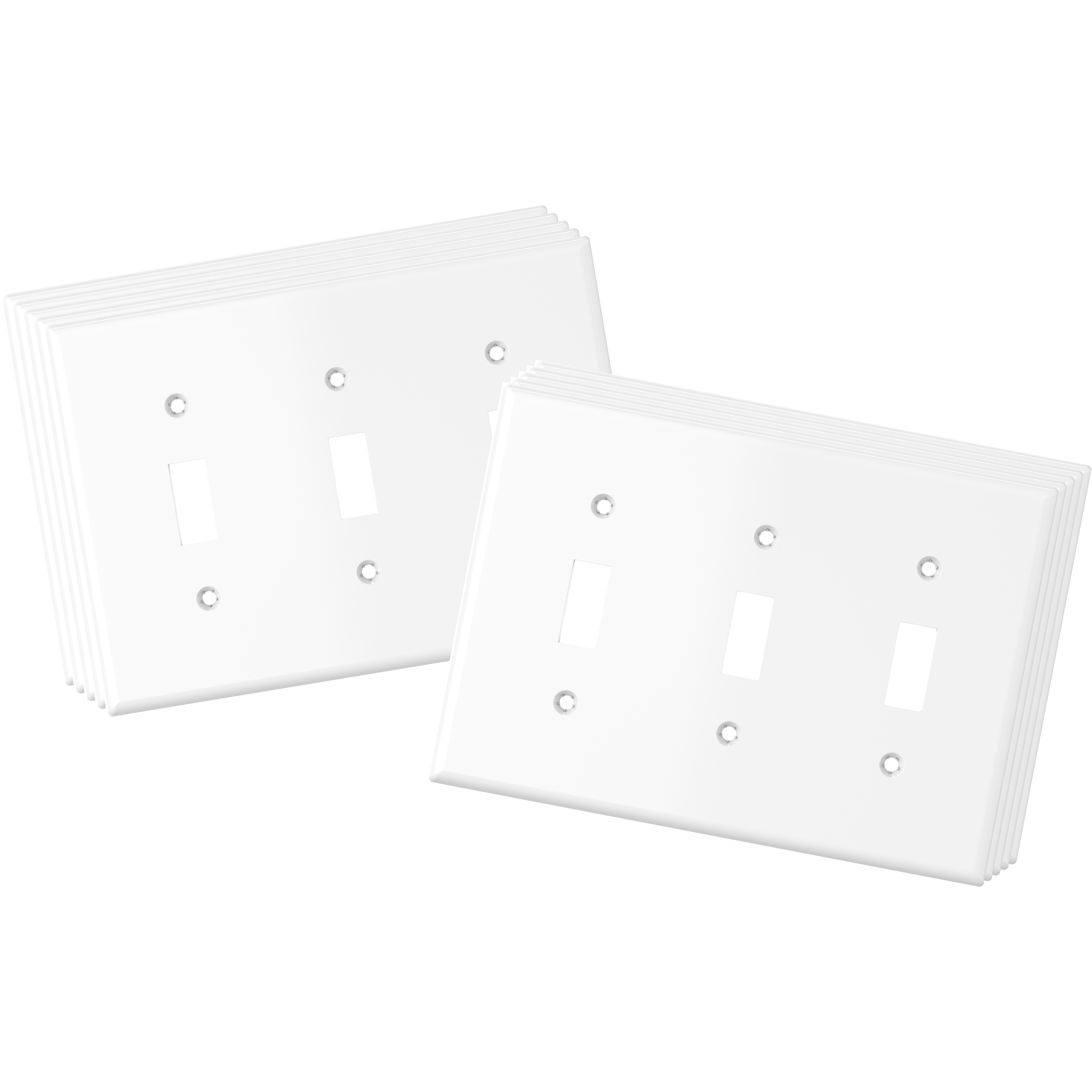 TaniaWiring 200 pack Toggle/light switch Wall Plates 3Gang Standard