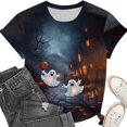 thumbnail image 4 of VKOYWKM Womens Halloween Print Tshirts Funny Ghost Graphic Tees Fall Crew Neck Loose Fit Halloween T-Shirts Short Sleeve Spooky Tops, 4 of 6