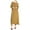 Khaki, variant on ShomPort Women's Long Sleeve Maxi Dress Elegant Solid Color Crew Neck Loose Long Dresses