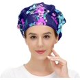 thumbnail image 1 of Working Cap with Button and Sweatband Adjustable Tie Back Bouffant Hats Printed Multi Color for Woman Man.Starry Sky Multi (3), 1 of 4
