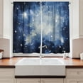 thumbnail image 2 of Ambesonne Constellation Kitchen Curtains, Blue Galaxies, 55"x39", Pale Blue Dark Blue, 2 of 3
