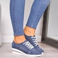 thumbnail image 1 of Zapatos deportivos de gran tamaño para Mujer Wmkox8yii informales con cordones color sólido Plataforma de cueva, 1 of 1