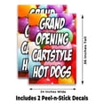 thumbnail image 2 of Grand Opening Cartstyle Hot Dogs (24" X 36") Vinyl Decal Only (Pack of 2) |Sign|Sticker|Poster, 2 of 4