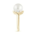 thumbnail image 3 of ANGARA Classic South Sea Cultured Pearl Bypass Ring in 14K Yellow Gold for Women | June Birthstone, Birthday, Anniversary, Jewelry Gift for Women | Pearl Ring, 3 of 8