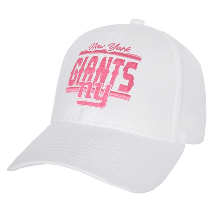 Girls Youth New York Giants All White Structured Adjustable-Hat