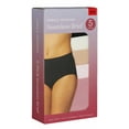 thumbnail image 2 of Carole Hochman Womens 5 Pack Seamless Brief (US, Alpha, Medium, Regular, Regular, Black/Pink), 2 of 9