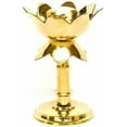 thumbnail image 1 of Brass Elegent Lotus Design Oil Lamp/Diya/Deep/Deepak With Stand (Approx. 9.5 cm Tall) Akhand Diya, 1 of 5