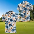 thumbnail image 5 of Uorisanigo Blue Flower Couples' Outfits His and Hers Clothing Mens Golf Shirts Collared Short Sleeve Shirts for Work Athletic and Women's Golf Sleeveless Shirts Quick Dry T Shirt, 5 of 8