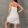 thumbnail image 4 of Gupgi Robe Cosplay Fantôme d'Halloween pour Femmes Robe Courte en Maille Blanche Robe Babydoll Sans Bretelles, 4 of 9