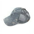 thumbnail image 2 of CC Destroyed Denim Pony Cap, 2 of 5