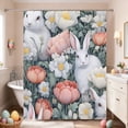 thumbnail image 5 of Easter Shower Curtain 70x90 Inches Waterproof Polyester Bathroom Decor with 12 Hooks, Multicolor Holiday Theme for Tub and Shower, 5 of 6