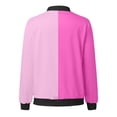 thumbnail image 5 of Unir Loose Fit Zip Up Track Jacket for Women, Color Block Long Sleeve, Casual Everyday Sporty Outerwear, 1 Piece, XS-6XL, Plus Size Friendly, 5 of 5
