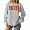 thumbnail image 2 of BODOAO Halloween Sweatshirt for Women Cute Boo Graphic Shirt Crewneck Ghost Pullover Sweater Tops Cute Spooky Season Shirt Long Sleeve Fall Winter Pullover Tops Grey XXL, 2 of 4