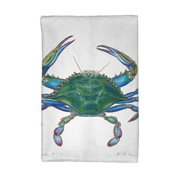 Betsy Drake KT005 16 x 25 in. Male Blue Crab Kitchen Towel