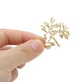 thumbnail image 4 of Unique Bargains 1 Pc Ponytail Buckle Hair Clip Leaf Hair Ponytail Cuff for Women Gold Tone, 4 of 6