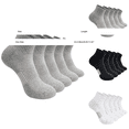 thumbnail image 3 of AWASD 2026 New 5 PC Classic Solid Color Crew Socks for Men Comfort Moisture Wicking Running Socks Cushioned Athletic Running Sports Socks for Women(White One Size), 3 of 3