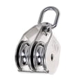 thumbnail image 1 of S SERENABLE M50 Stainless Steel Double Pulley Rope Pully Swivel Block Lifting Wheel New, 1 of 8