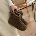 thumbnail image 2 of Women's Warm Curly Fur Boots Slippers, Comfy Plush Fleece Lined House Shoes with comfort Insole, 2 of 8